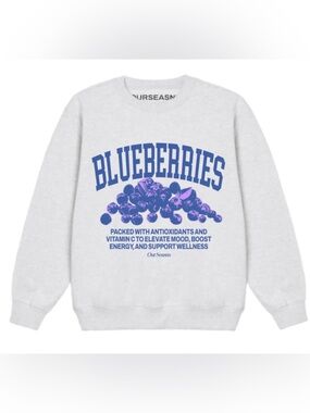 OURSEASNS BLUEBERRY Health Crew ladies Sweatshirt size M brand new